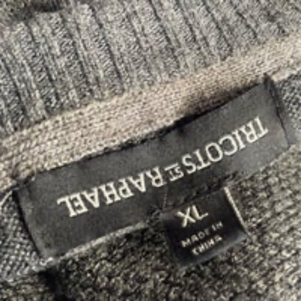 Tricoats St Raphael gray long sleeve round neck sweater size extra large - Picture 8 of 8